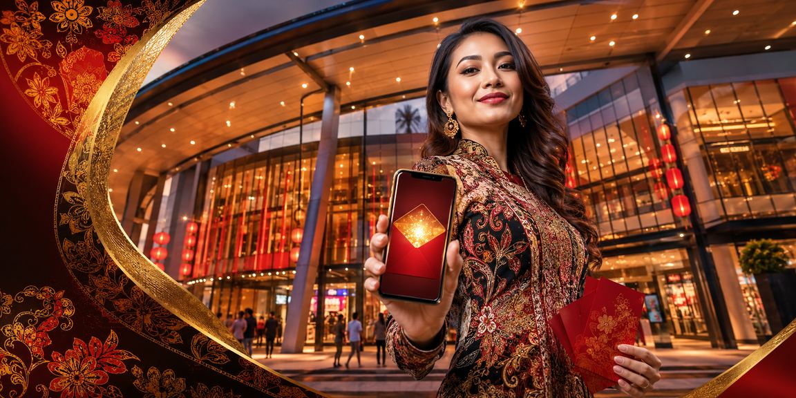 Sampul merah bonus bernuansa batik di Johor Bahru